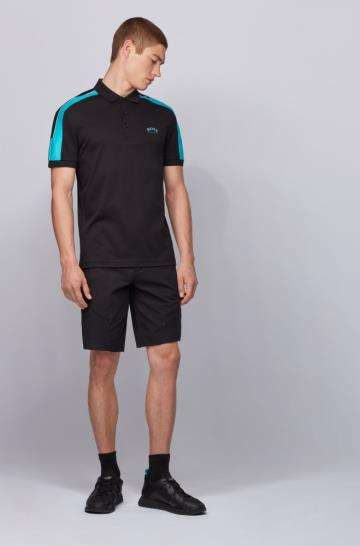 Koszulki Polo BOSS Slim Fit Czarne Męskie (Pl77946)